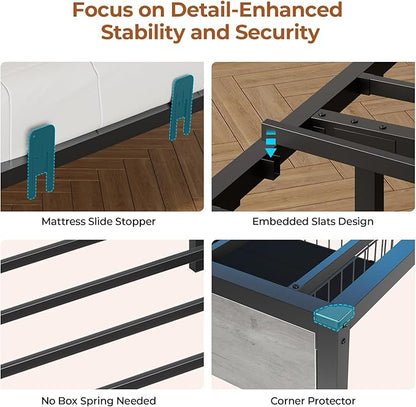 DICTAC Corner Twin XL Bed Frame