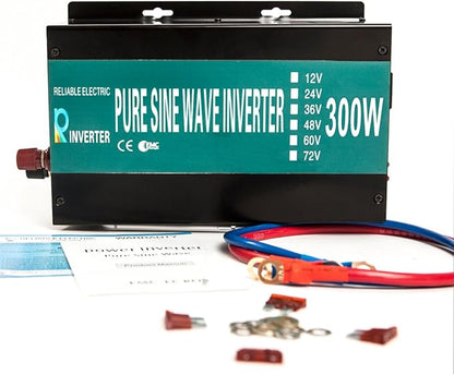 WZRELB 300W 12V 120V Pure Sine Wave Solar Power Inverter with Remote Control Switch