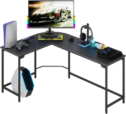 Teraves Modern L Shaped Gaming Desk 66'' Corner Computer Desk for Home Office Gaming Table Study Writing Workstation for Small Space, Easy to Assemble