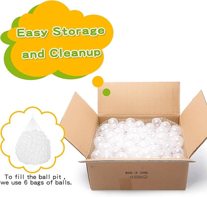 TRENDPLAY Plastic Balls for Ball Pits - Hollow Balls- Safe and Exciting Playtime - Perfect for Baby Pools, Birthday Party Decoration