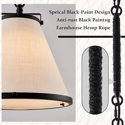 3-Pack Black Pendant Lights Kitchen Island Ceiling Pendant Light