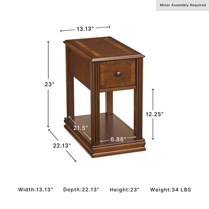 Breegin Narrow Chairside End Table