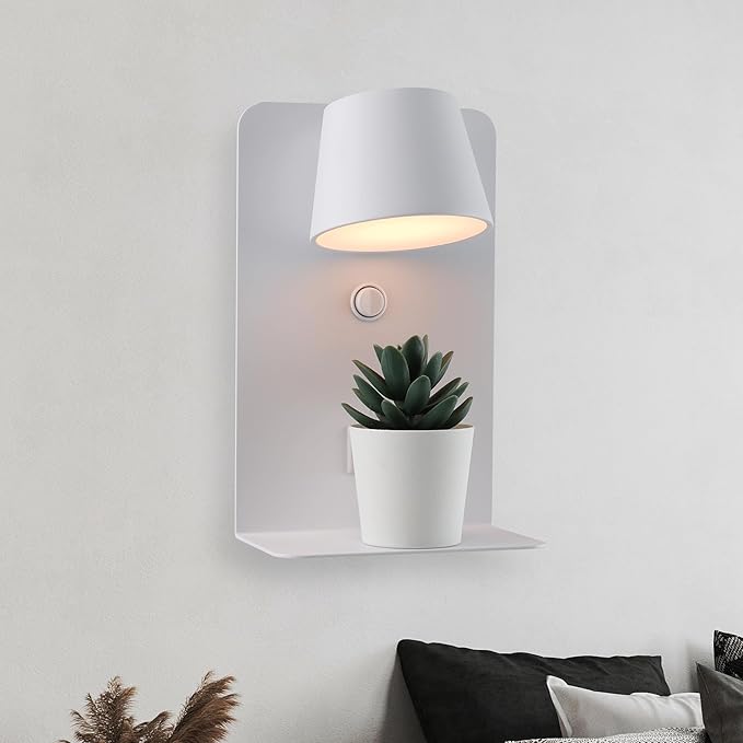 Modern LED Plug in Wall Sconce, Dimmable Wireless Wall Light Fixtures