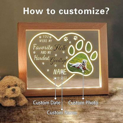 Custom Pet Memorial Night Light