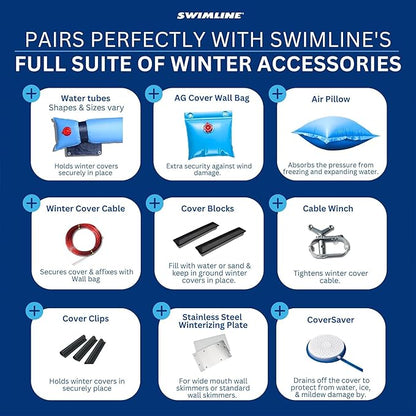 SWIMLINE HYDROTOOLS Air Pillow For Above Ground Pools Cover Winterizing | 4 x 8 ft Cushion Swimming Pool Closing Winter Kit | Cold Resistant Ice Equalizer Thick Pool Pillows Accessories | 1148 ACC48
