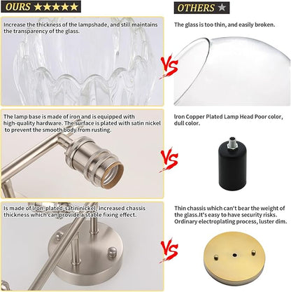 Bathroom Light Fixtures, 3-Light Vanity Wall Light Over Mirror