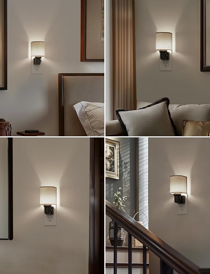 L LOHAS LED Bright Night Lights Plug into Wall, Plug in Night Light Dimmable