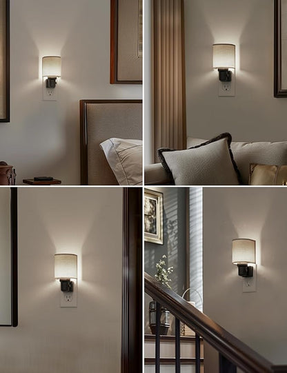 L LOHAS LED Bright Night Lights Plug into Wall, Plug in Night Light Dimmable