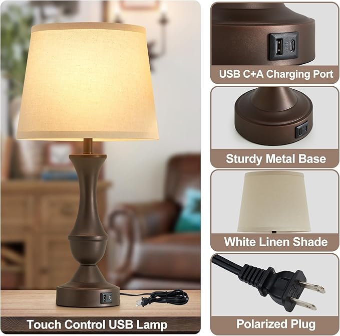 Luvkczc 22" Table Lamp Set of 2