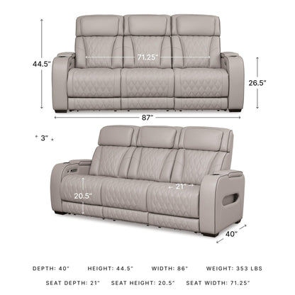 3 Seat Power Reclining Sofa