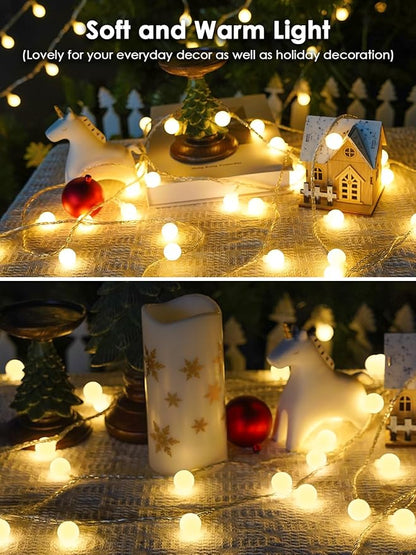 200LED Connectable Globe String Lights Indoor Outdoor