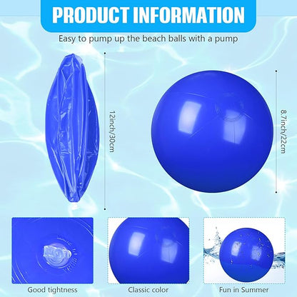 2 Pcs Inflatable Beach Ball 8 inch Swimming Pool Balls Summer