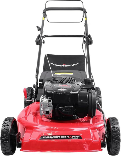 PowerSmart Self Propelled Gas Lawn Mower 22-Inch with 150cc Briggs and Stratton EX625 Engine, RWD Single-Speed 2-in-1 Mulch and Bagger, High Wheel B8622S
