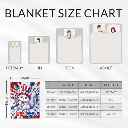Personalized Girls Blanket Gifts Cat Blankets for Teens, Women - 50" x 60" Soft Cozy Flannel Cat Lovers Throws Stuff for Couch, Sofa & Bed