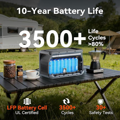 OSCAL PowerMax 1800 Portable Power Station, 1024Wh LiFePO4 Battery, 1800W AC (3600W Surge)/100W USB-C Output,Solar Generator(Solar Panel Optional) for Camping, RV, Home Backup Power