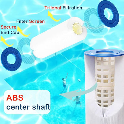 Savener® 27002-0100S Pool Filter Cartridges, Replaces Sta-Rite 27002-0100S Pool and Spa D.E. Filter, Compatible with Sta-Rite PLM100 and System 2 Modular Media, with Air Bleed Assembly, 100 Sq. Ft