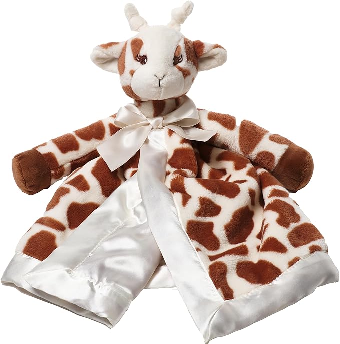 Bearington Baby Patches Snuggler - 15 Inch Giraffe Plush Stuffed Animal Security Blanket Lovey for Babies - Security Patch Plush Blanket