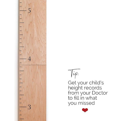HEADWATERS STUDIO Wood Growth Chart for Wall - Growth Chart Wood Growth Chart for Kids Wooden Ruler Growth Chart Child Height Wall Chart Grow Chart for Wall Kids Wall Ruler Height Chart-Modern Natural
