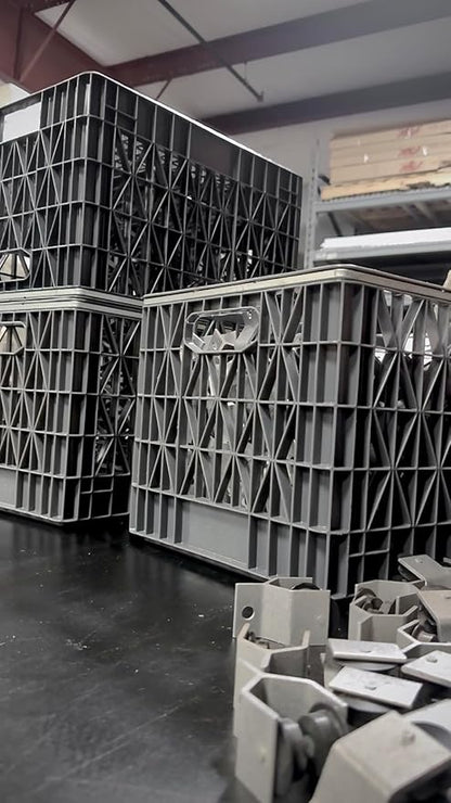 19" x 13" x 11.5" Heavy Duty Steel-Banded Milk Crate