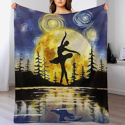 Dance Gifts for Girls & Boys - Soft, Warm Fleece & Flannel Plush Blankets for Bed, Sofa, Couch - 50"x60"