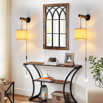 Wall Sconces Set of Two, Plug in Sconces Wall Lighting