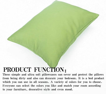 NTBAY Zippered Toddler Pillowcases Set of 2, 100% Brushed Microfiber 13x18 Pillowcases, Super Soft and Cozy Travel Kids Nursery Pillow Cases, 13x18 Inches, Sage Green