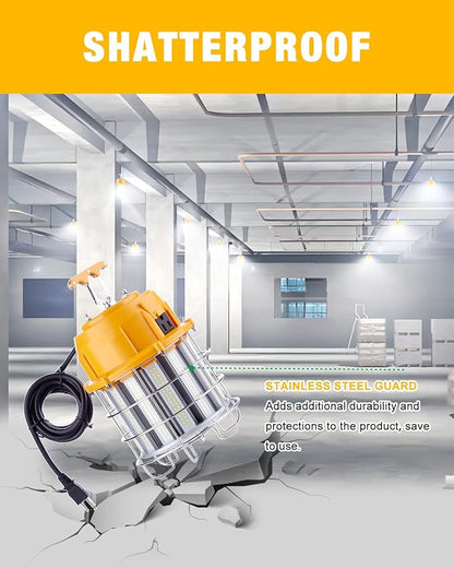 LED Temporary Work Light 100W LED Construction Lights 12, 000lm 5000K Daylight