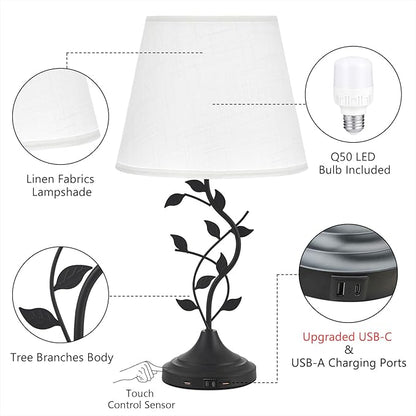 Kakanuo USB Touch Table Lamp Bedside Lamp