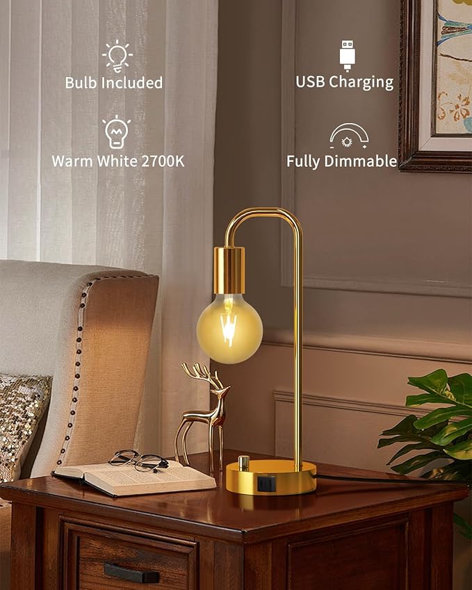 ONEWISH Industrial Table Lamp Set of 2