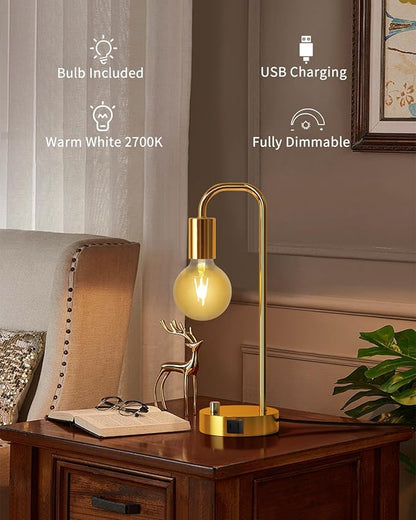 ONEWISH Industrial Table Lamp Set of 2
