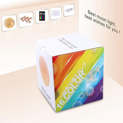 LOGROTATE Moon Lamp, 16 Colors LED Night Light