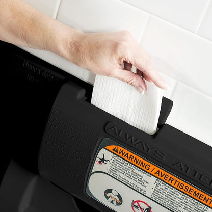 Foundations Classic Horizontal Baby Changing Station w/EZ Mount Backer Plate, Wall Mounted, One Handed Adjustable Safety Strap & Liner Dispenser, Black (100-EH-BP-02)