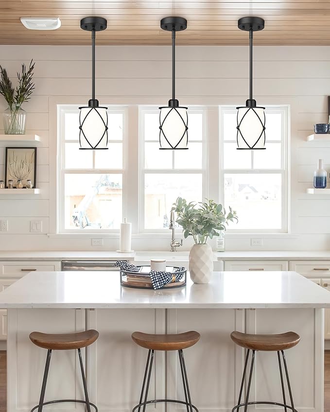 Pendant Lights Kitchen Island 3 Pack, Modern Mini Hanging Light