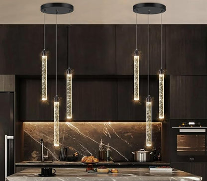 3 Light Black Pendant Lighting Mini Chandelier
