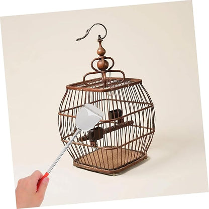 SUPVOX 2Pcs Bird Cage Cleaning Brush and Droppings Shovel Set Efficient Pet Bird Supplies for Small Animal Cage Cleaning Ensures Habitat and Promotes Bird Health