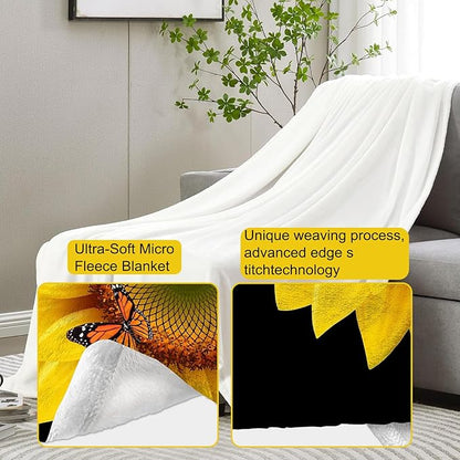 Movie Popcorn Blanket Gifts for Women Girls Adults Kids Soft Warm Lightweight Cozy Cinema Popcorn Theme Throw Blankets for Bed Sofa Couch Living Room Decor 80x60in