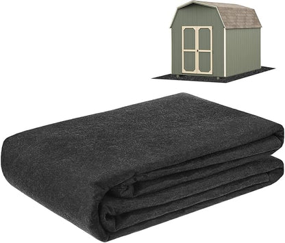 3 mm Thickened Outdoor Storage Shed Mat, 2.6x18 ft Waterproof Shed Flooring Mat for Patio Furniture Floor Protecting from Wear/Liquid/Dust/Oil, Non-Slip Felt Rubber Rug Pad [Grey]