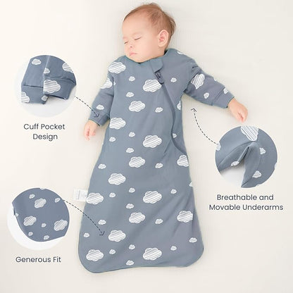 Unisex Sleeping Bag for Babies and Toddlers 1.0 Tog Sleep Sack 18-36 Months, Newborn Sleep Sack, Wearable Blanket Baby, One Piece Long Sleeves, Gifts for Baby