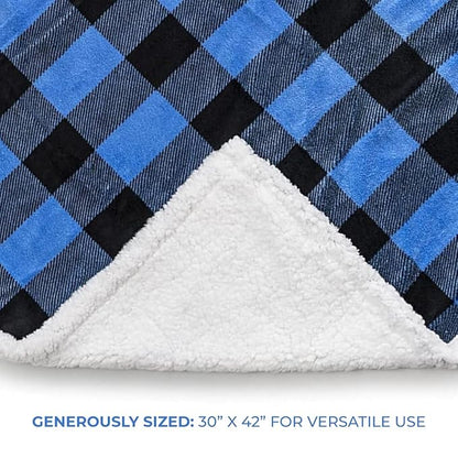 Ultra Soft Sherpa Fleece Plaid Baby Blanket | Cozy, Plush Throw Blanket for Kids | Reversible Plaid | Washable | Wide Size for Extra for Warmth & Comfort | Cute