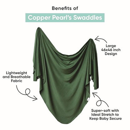 Copper Pearl Baby Swaddle Blanket - Premium Knit Baby Blanket, Large Soft Stretchy Receiving Blankets for Baby Boy and Girl, Swaddles for Newborn, Infant, and Toddler (Slate)