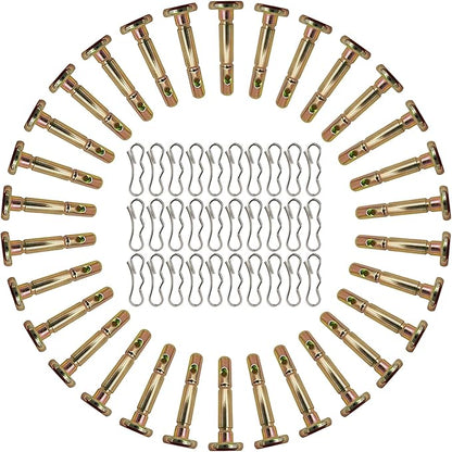 Shear Pins and Cotter Pins Fit for MTD Snowblower - Shear Pins 30pcs and Cotter Pins 30pcs Compatible for Cub Cad et Troy Bilt Craftsman 24" 26" Snow Thrower, Replace 738-04124A 714-04040