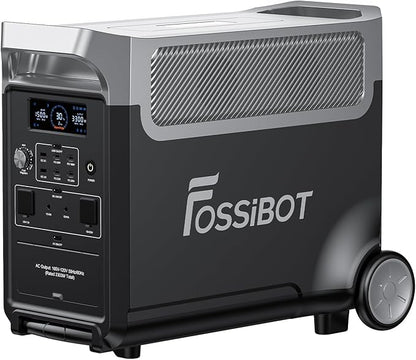 FOSSiBOT F3600 Portable Power Station, 5 x 120 V AC Output 3600 W/3840Wh LiFePO4 Battery Electric Solar Generator for Garage, Home, Off-Grid Living, Camping, RVs, Outdoor Adventures, Power Outages