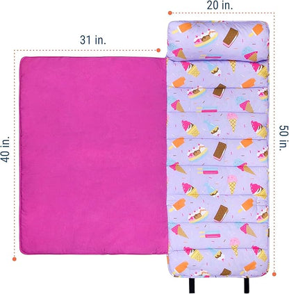 Wildkin Kids Original Nap Mat – Cozy Kids Sleep Mat with Pillow, ideal for School & Travel