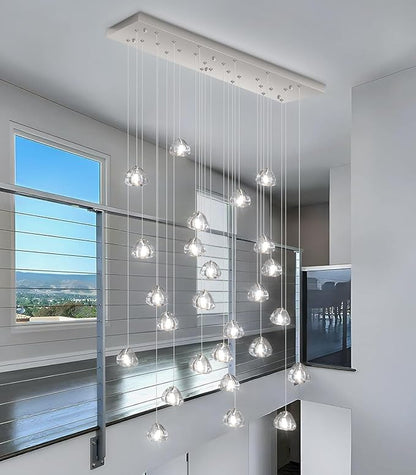 LED Rectangular Glam Chandeliers
