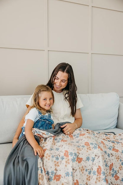 Copper Pearl Jumbo 3-Layer Blanket: Soft Quilt for Boys and Girls | Breathable, Cozy, Toddler Blanket | Newborn Baby Quilt | 46x46 Premium Polyester/Rayon | Eden