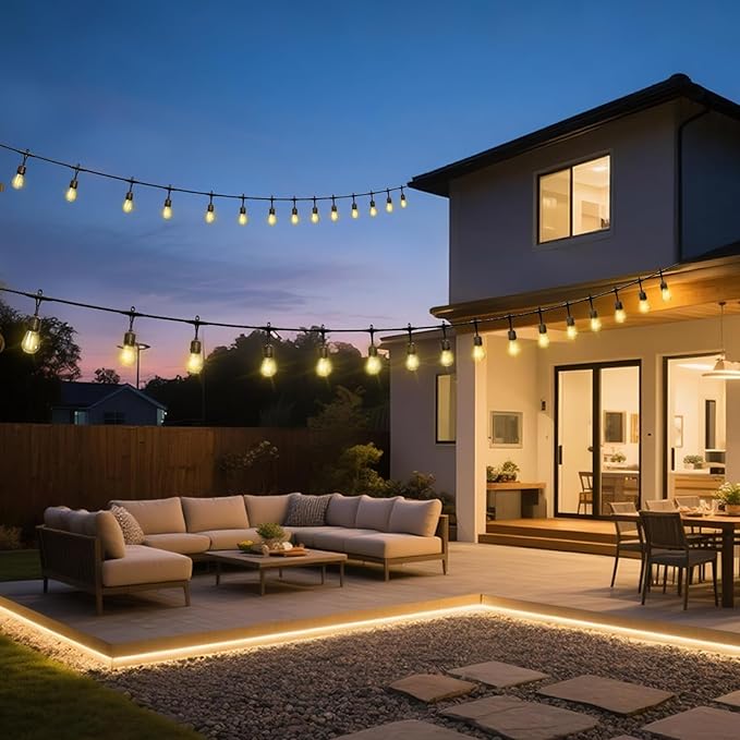 Outdoor Safety String Lights 50FT