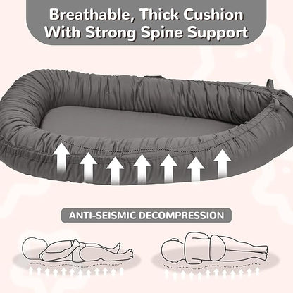 Baby Lounger, Infant Lounger for Newborn,Portable Baby Nest Cover Breathable & Soft, Newborn Essentials