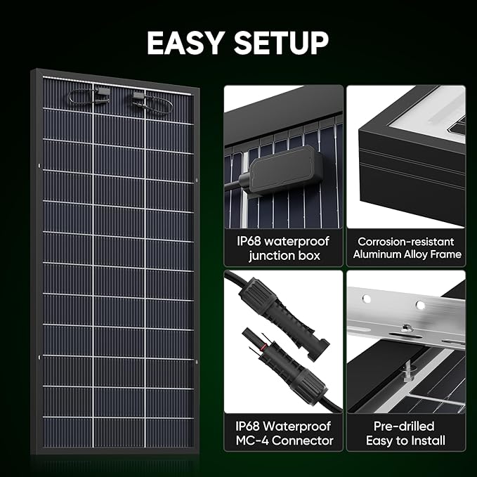 Bifacial 600 Watt Solar Panels 200 Watt Solar Panel 3 Pack 18BB Monocrystalline A+ Cell High-Efficiency Module PV Power Charger Homes Camping RV Battery Boat Caravan Other Off-Grid Applications