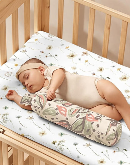 Crib Sheets for Boys and Girls, 2 Pack Fitted Baby Sheets for Standard Toddler Mattress 28" x 52", Soft Breathable Jersey Knit Baby Bedding (Butterfly Garden)