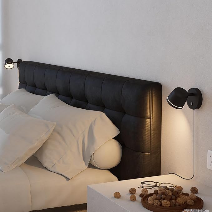 Aisilan Plug in Wall Sconce, Dimmable LED Wall Light